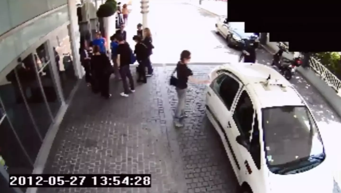 Luka Magnotta seen here in Europe getting into a taxi while on the run. (Netflix)