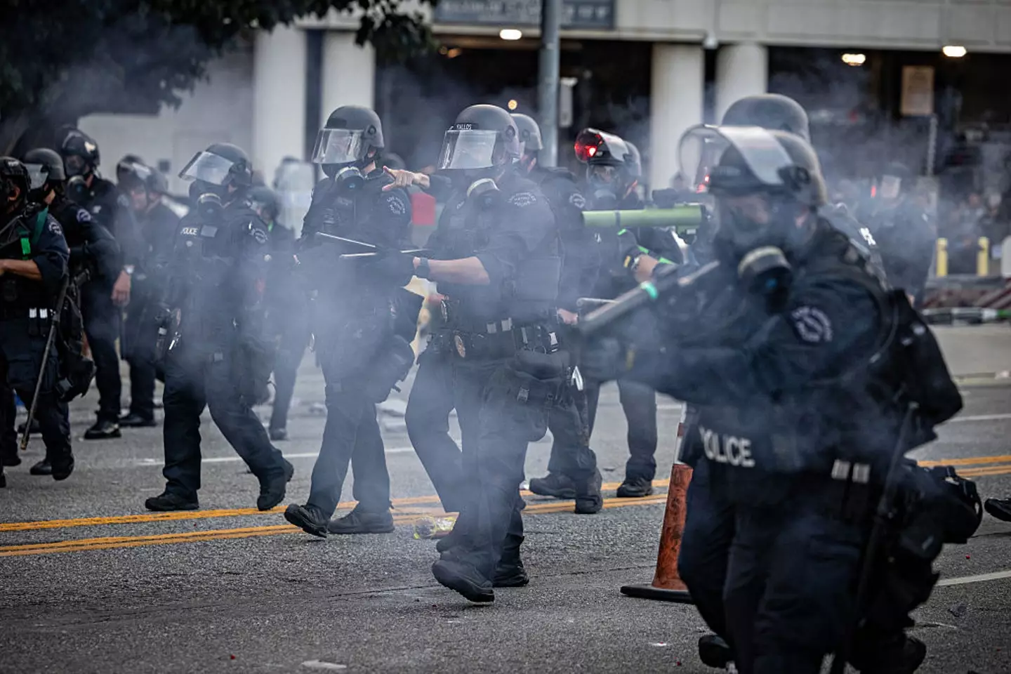 Protests have been erupting all over LA over Trump's immigration raids (Jason Armond / Los Angeles Times via Getty Images)