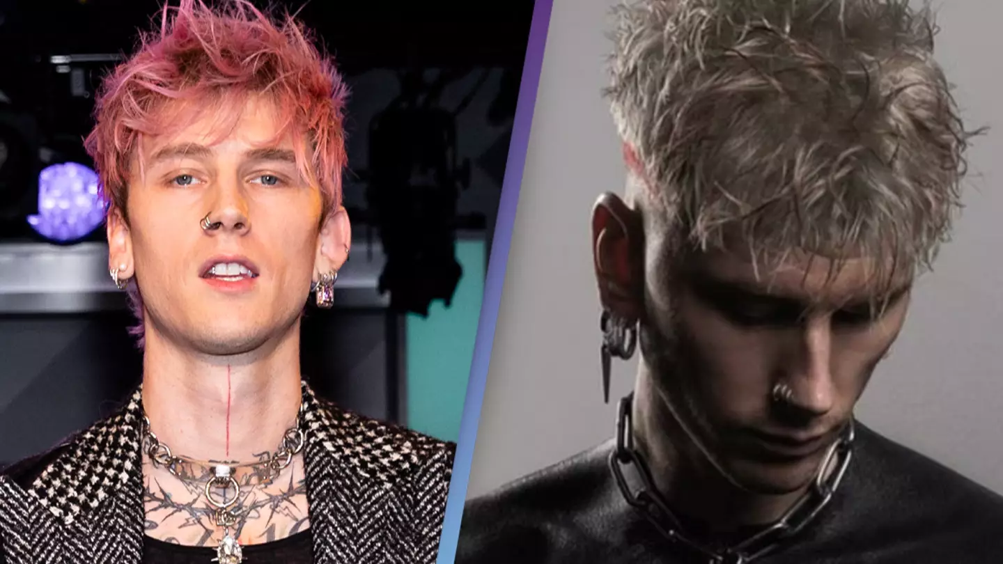 Machine Gun Kelly reveals shocking new blackout tattoo that required 44 needles