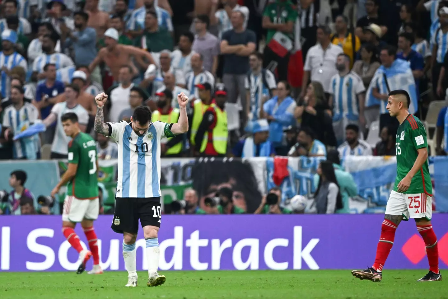 Lionel Messi scored Argentina's opening goal in a 2-0 win over Mexico.