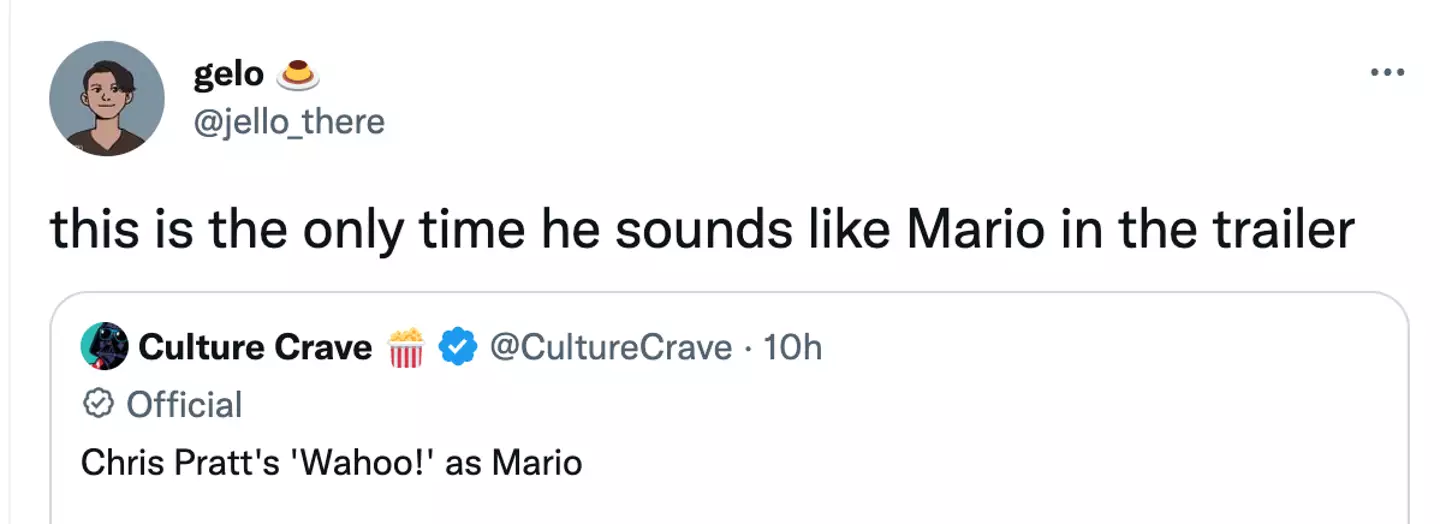 There are a few fans who are happy with Pratt's impression.