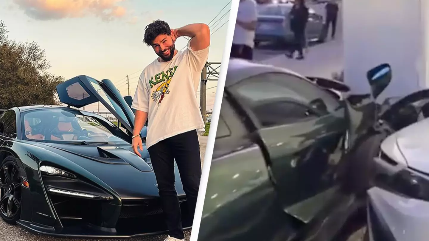 YouTuber crashed his $1.4 million car into building after showing off in front of crowd