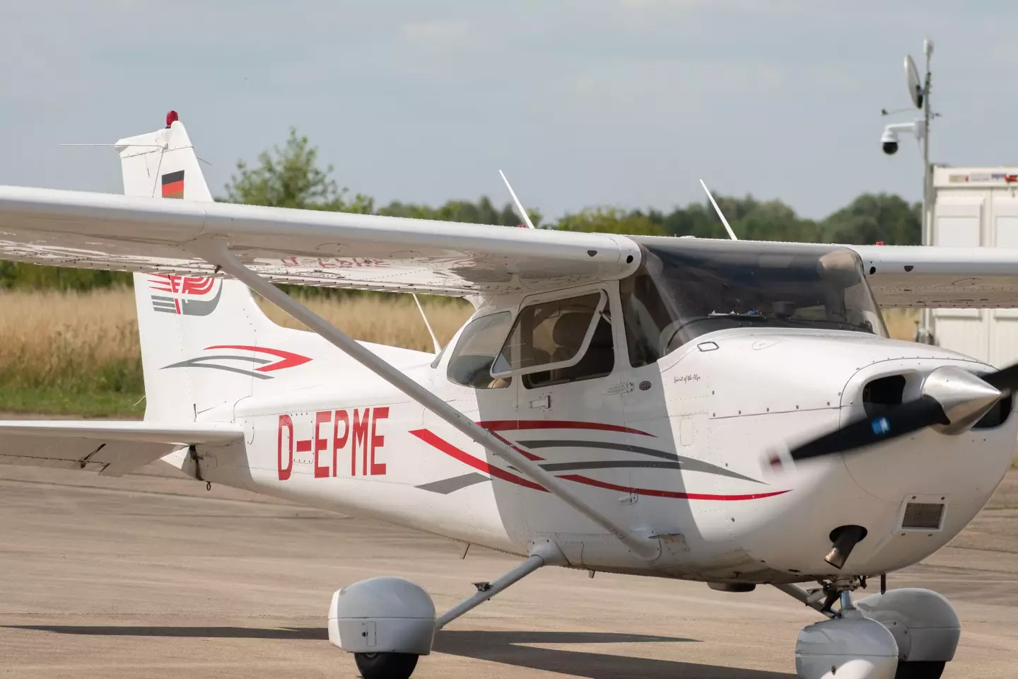They were travelling in a single-engine Cessna 172 plane before it went down (stock image).