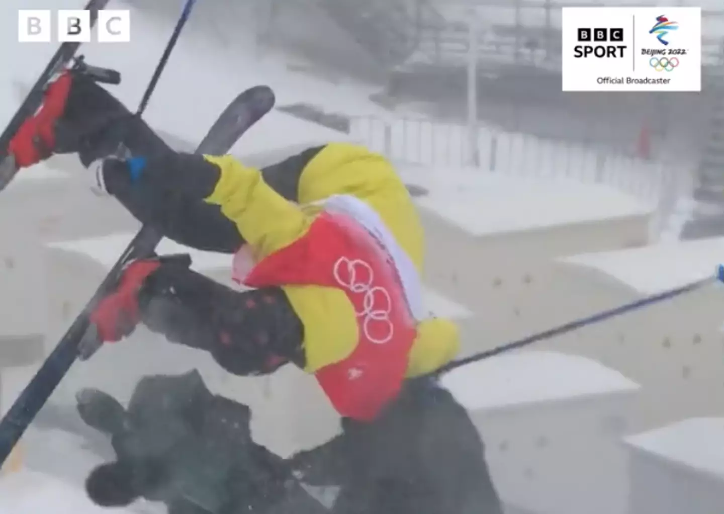 Fin skier Jon Sallinen crashes into camera operator (BBC Sport) 