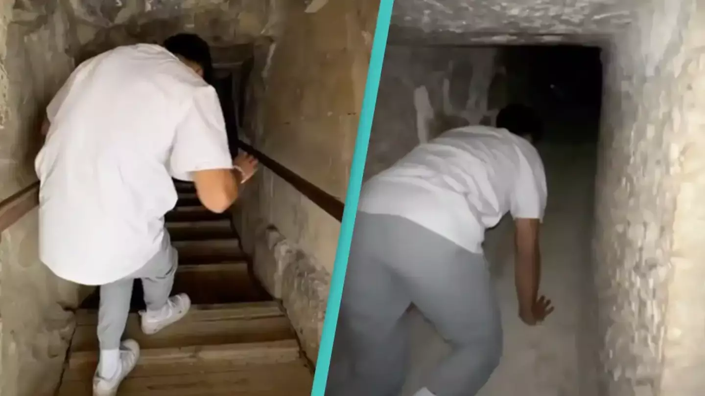 Video capturing rare look inside Egypt pyramids has people feeling uncomfortable