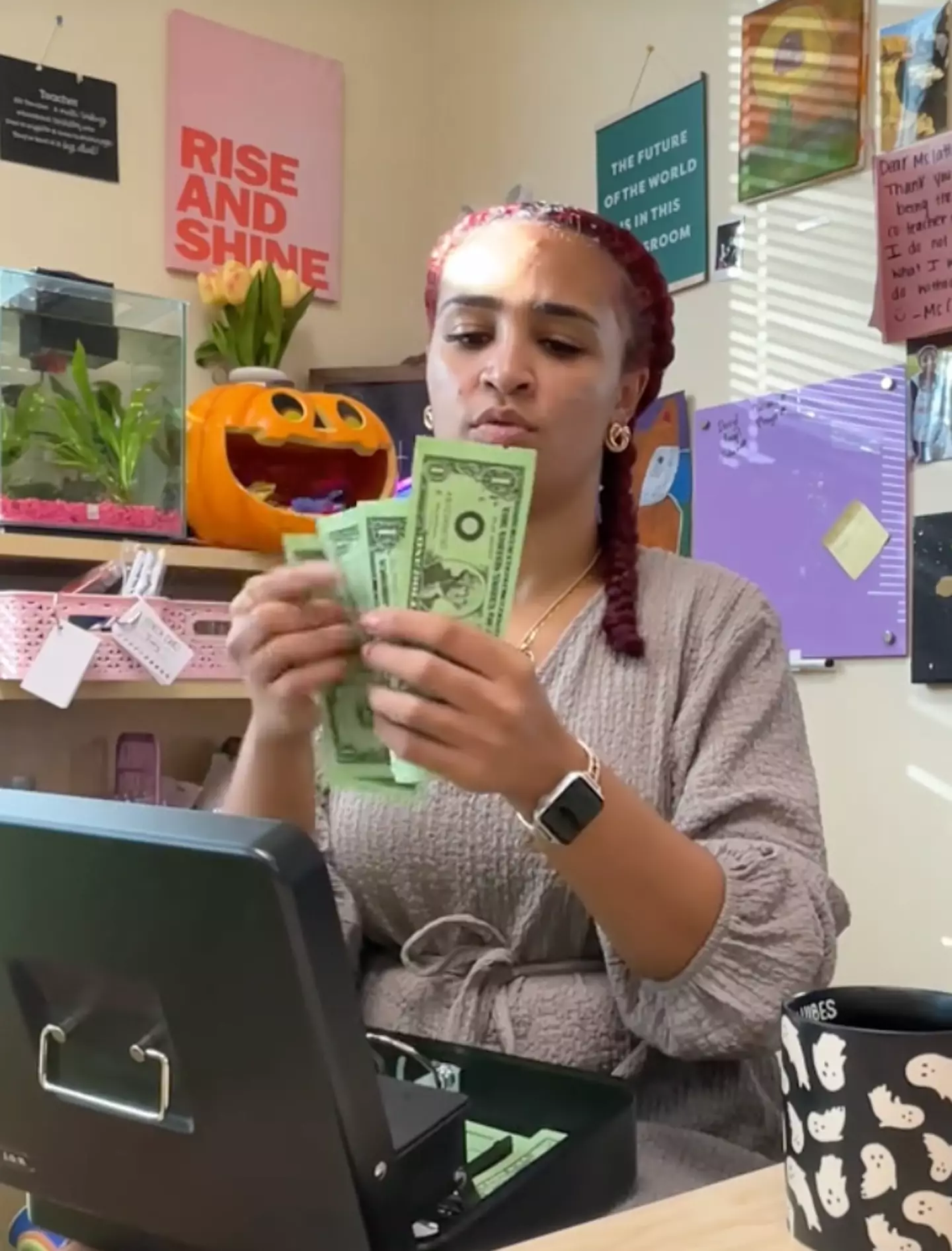 Students are expected to pay for many of the essentials of school learning, such as their desks and pencils.