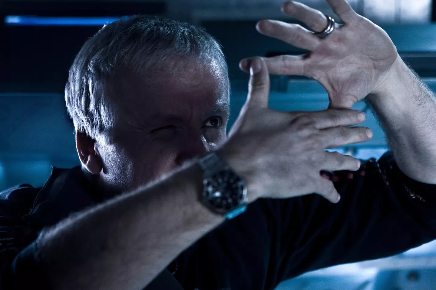 James Cameron on the set of Avatar in 2009.