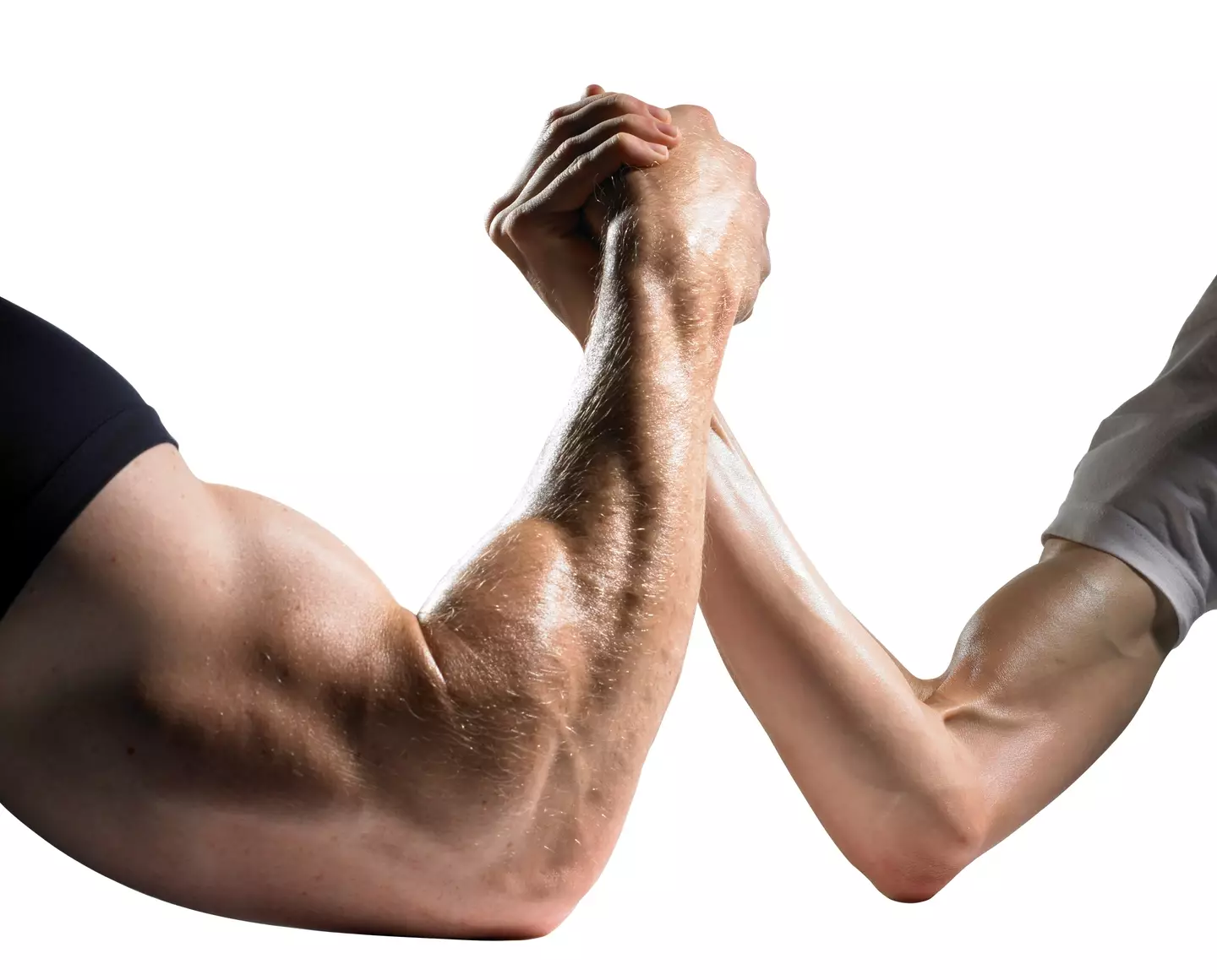 Strength isn't everything in arm wrestling, up to a point.