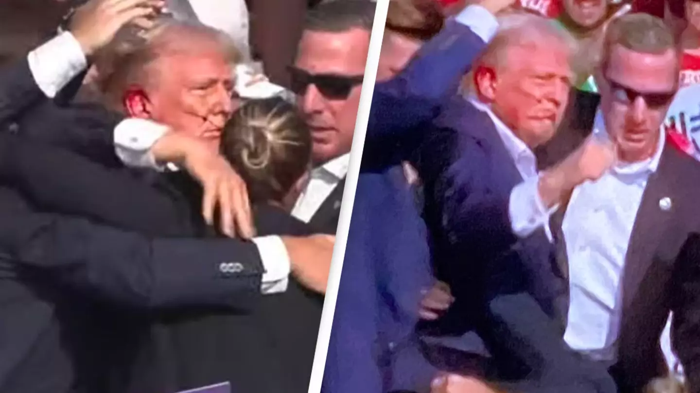 Donald Trump rushed off stage mid-speech at rally in suspected shooting