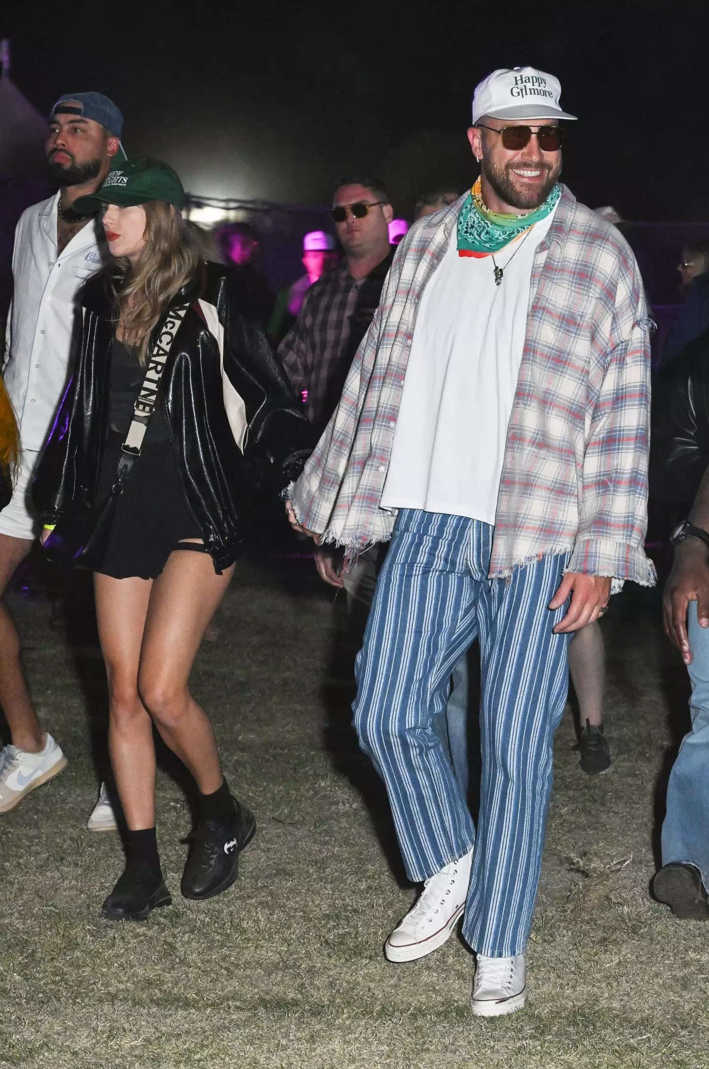 Taylor Swift and Travis Kelce have been at Coachella. (Gilbert Flores/WWD via Getty Images)