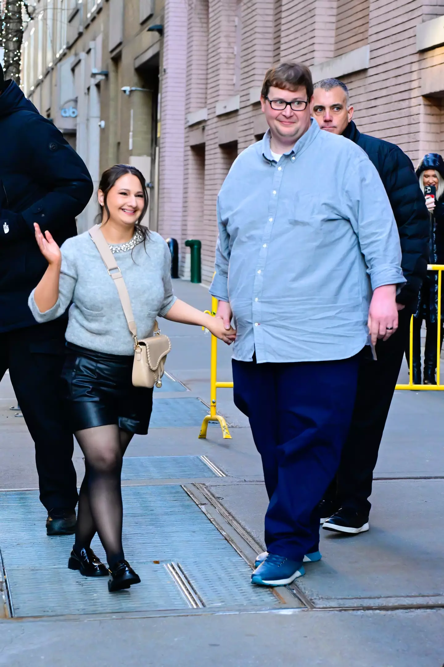 Gypsy Rose Blanchard and soon-to-be-ex Ryan Anderson seen in January 2024. (Raymond Hall/GC Images)