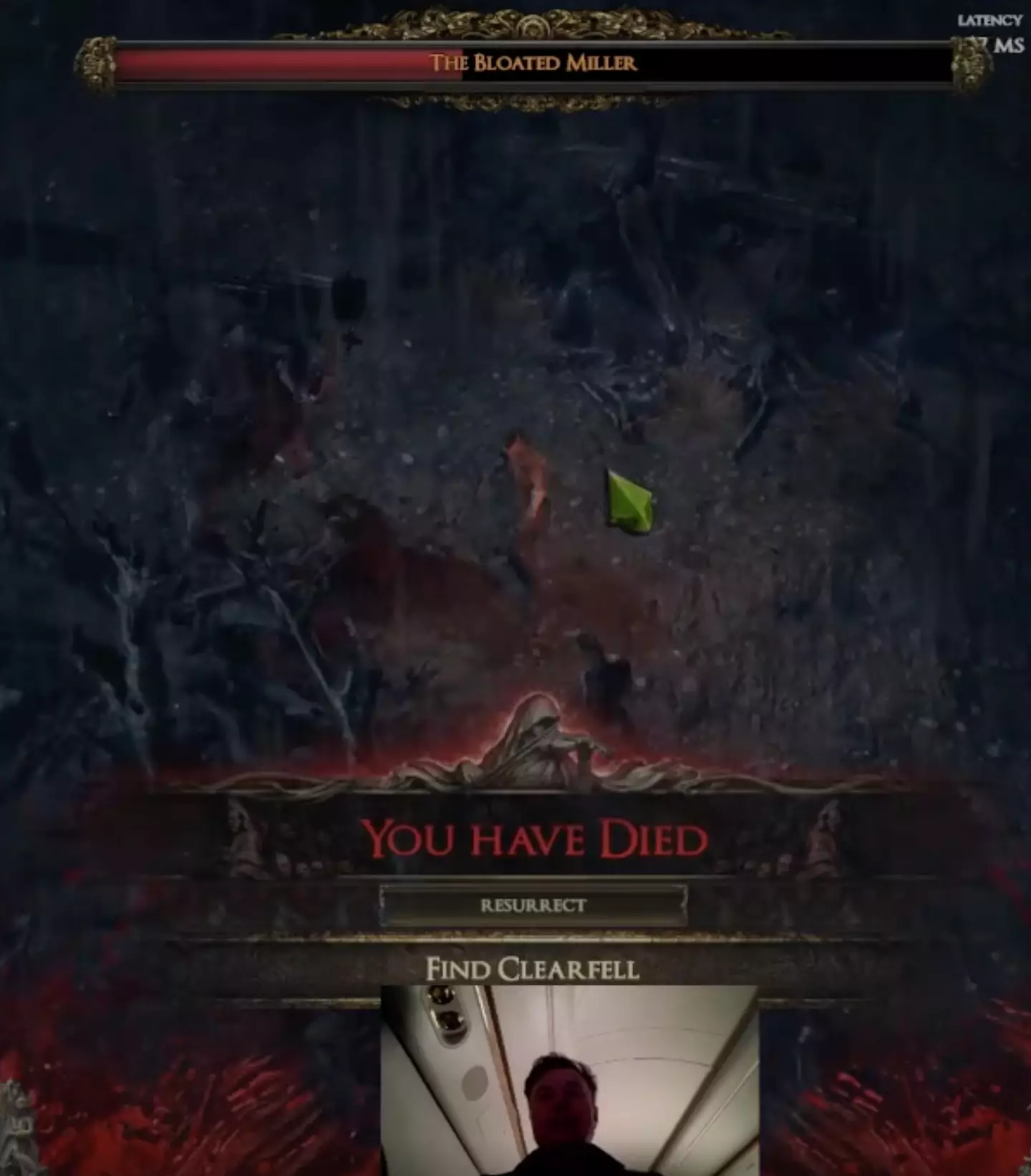 The stream came to an abrupt end after Musk died to what is believed to have been a tutorial boss (X/Elon Musk)