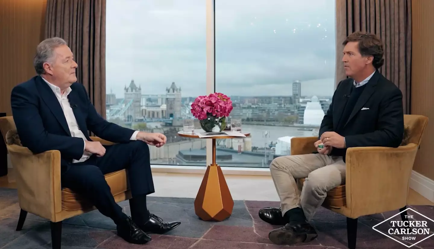 Piers used his freedom of speech to not repeat the host's slur (The Tucker Carlson Show)