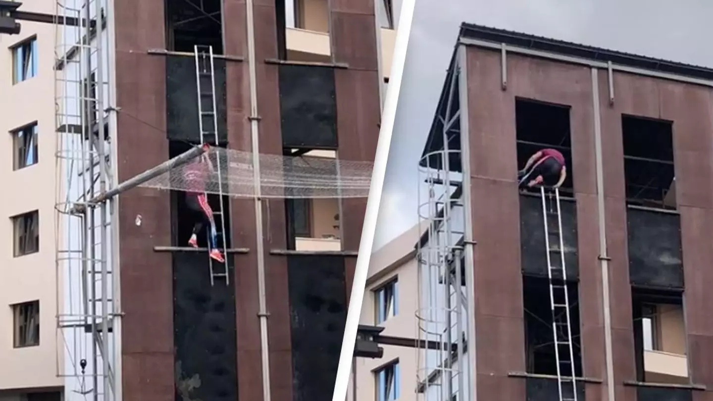 Firefighter Compared To Spider-Man After Intense Training Video