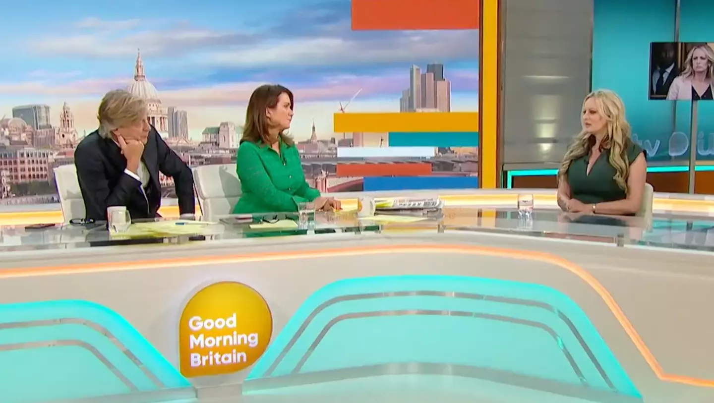 Stormy Daniels in an appearance on Good Morning Britain.