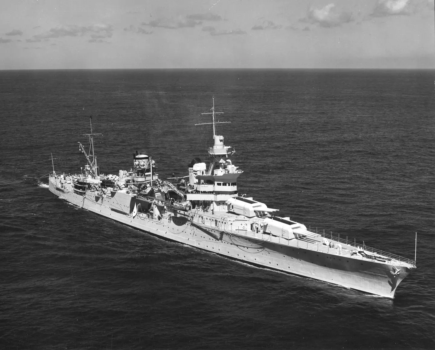 The USS Indianapolis, a heavy cruiser which was sunk in 1945 after delivering uranium for the 'Little Boy' nuclear bomb.