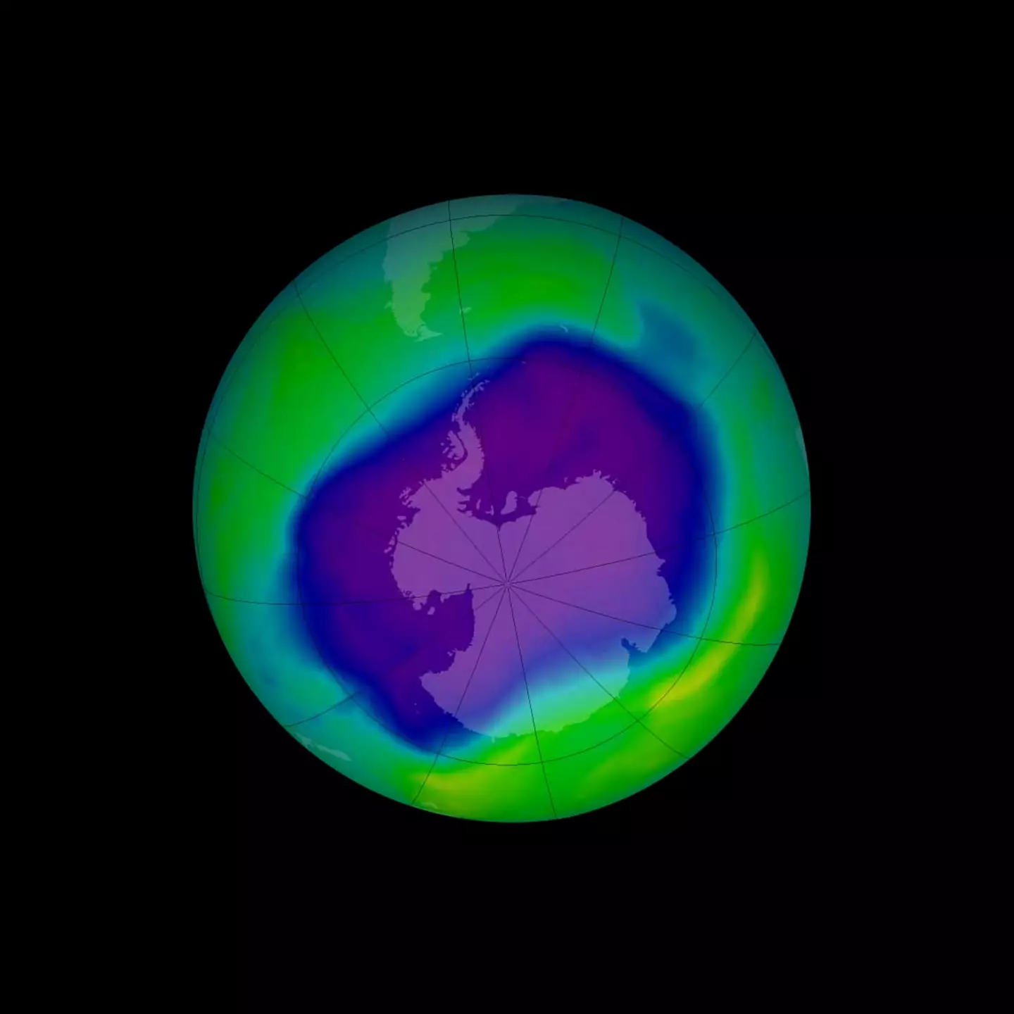 The Antarctic ozone hole in 2006 (Universal History Archive/ Universal Images Group via Getty Images)