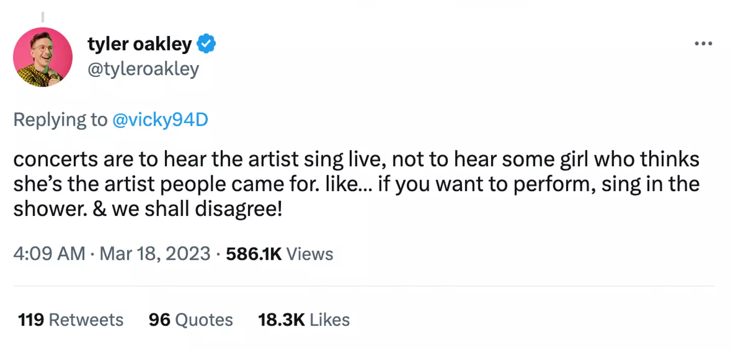 "If you want to perform, sing in the shower."