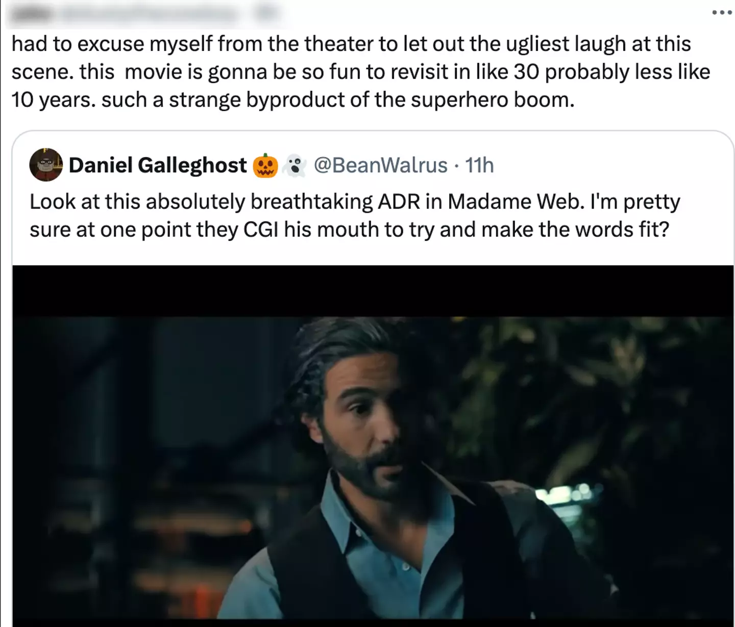 Viewers have been left baffled by the apparent ADR. (X)