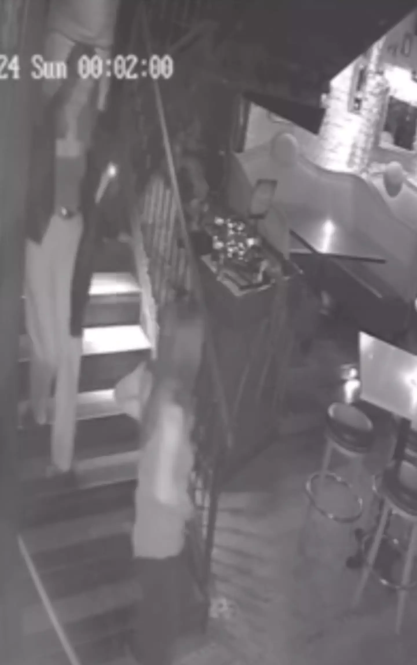 The restaurant posted CCTV footage from the evening.