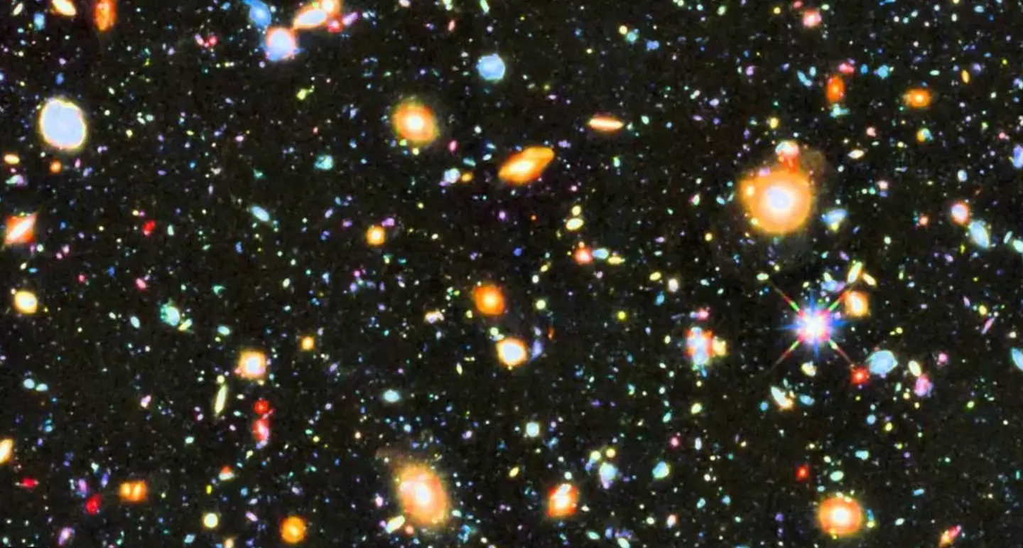 A view of the structure from the Hubble space telescope.