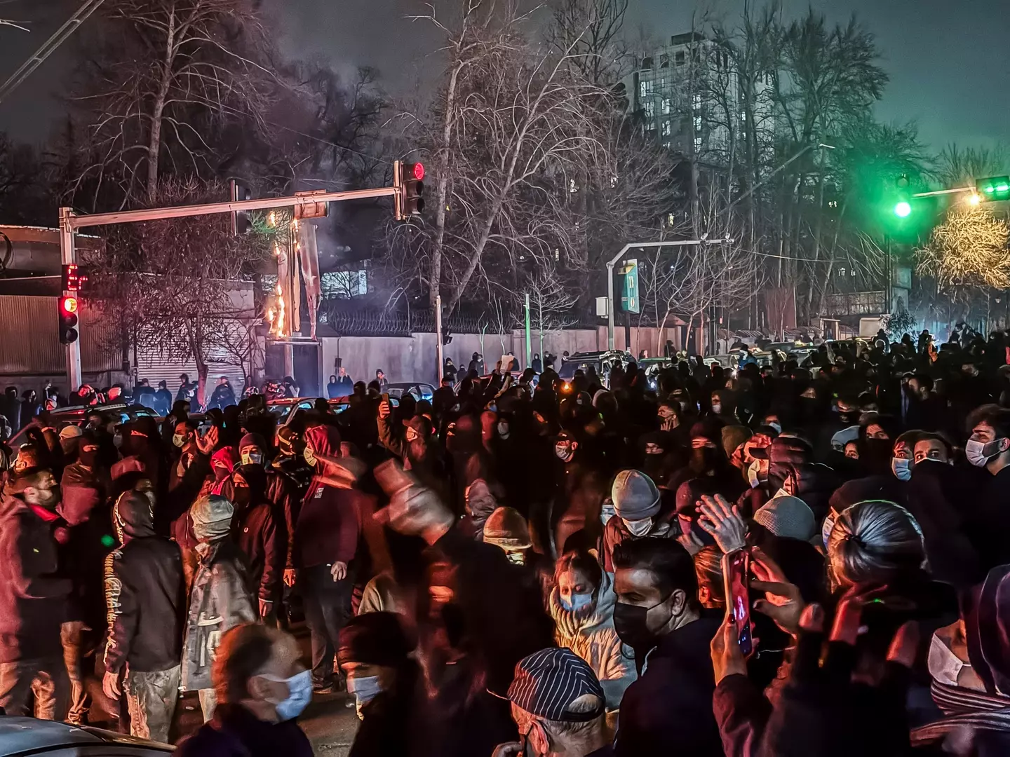Weeks of mass protests in Iran have seen at least 100 people killed (MAHSA / Middle East Images / AFP via Getty Images)