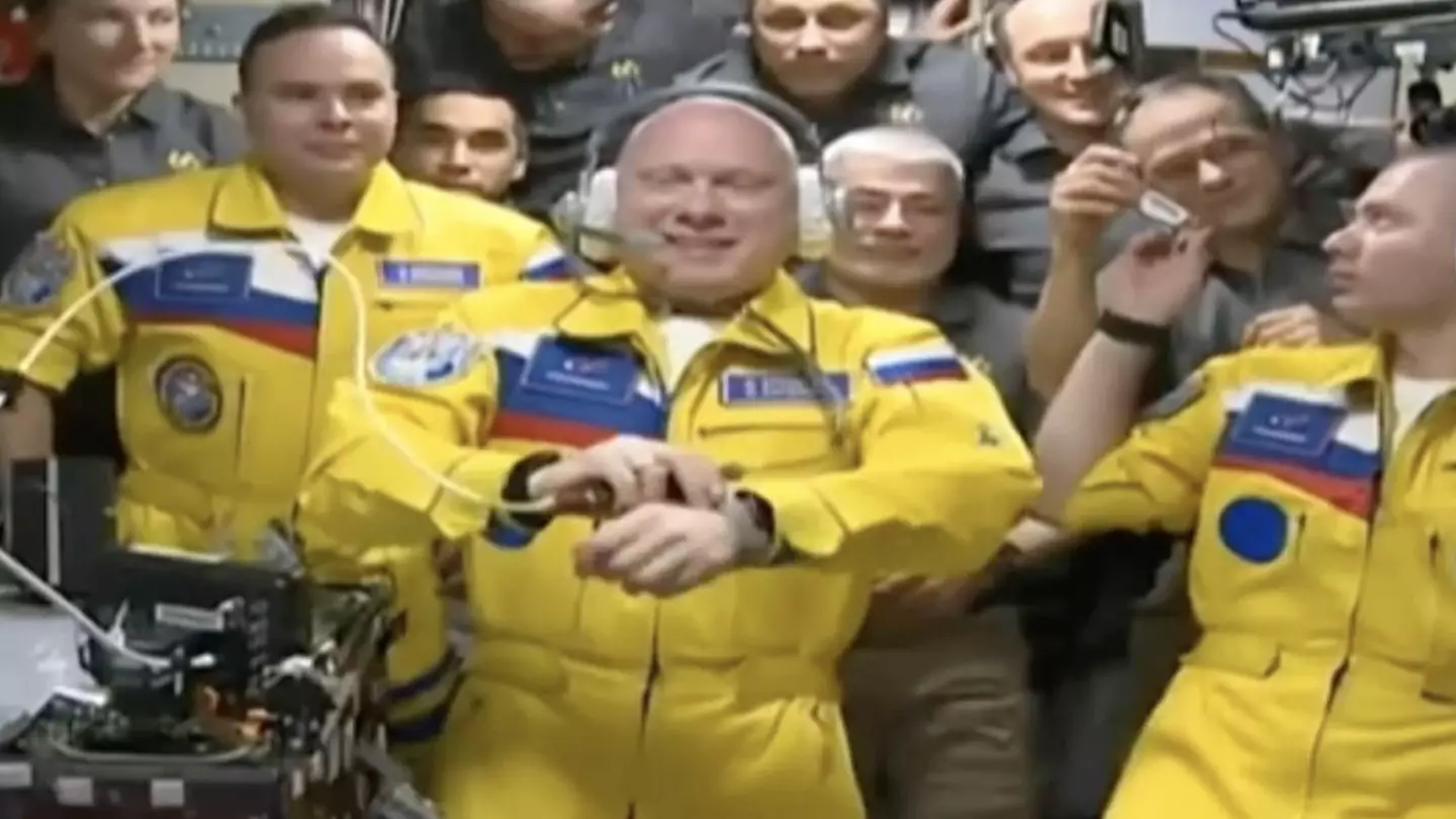 Russian Cosmonaut Explains Choice Of Blue And Yellow Suits