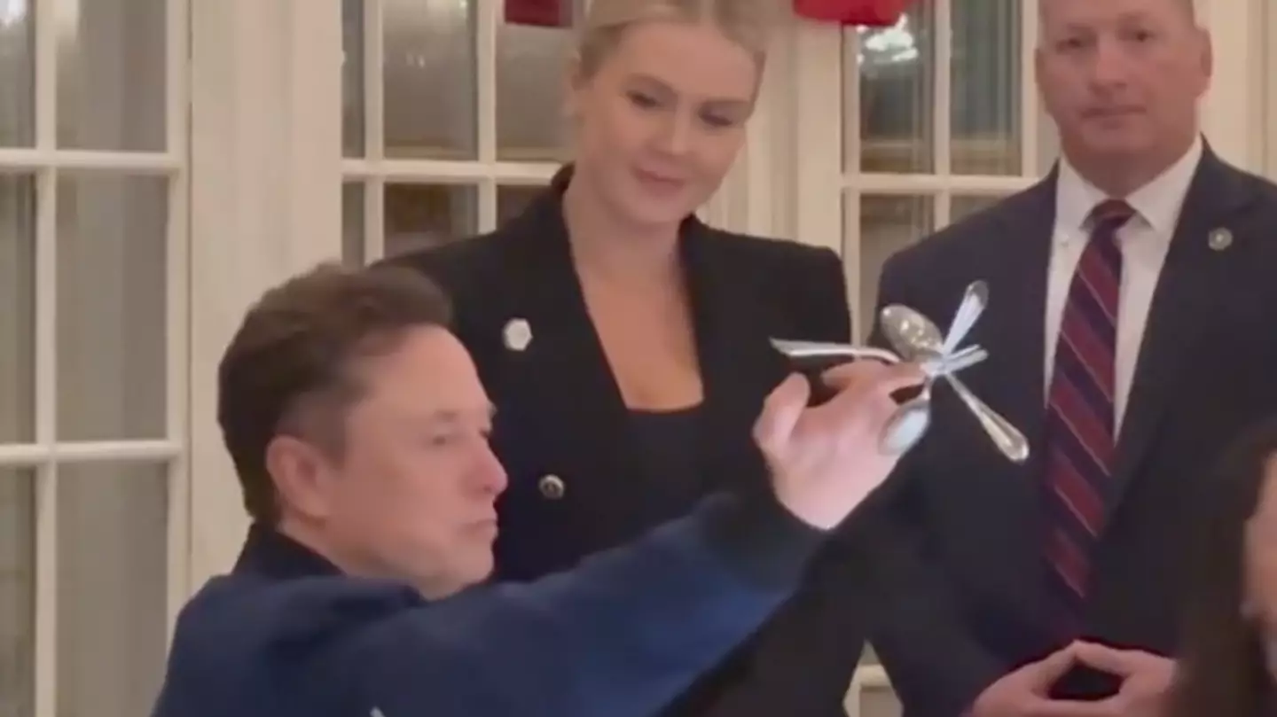 Elon Musk explains what he was doing after bizarre footage emerged from dinner with Donald Trump