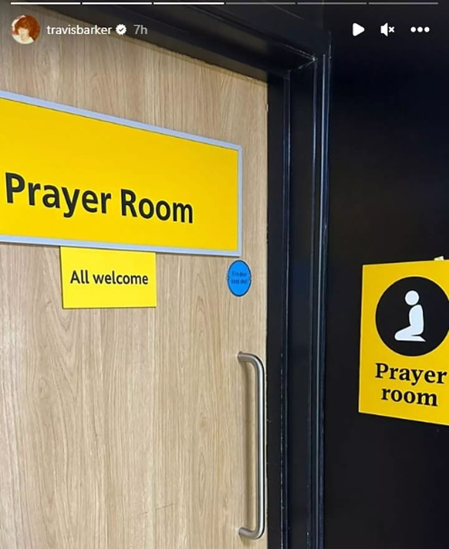 The entrance to the prayer room.