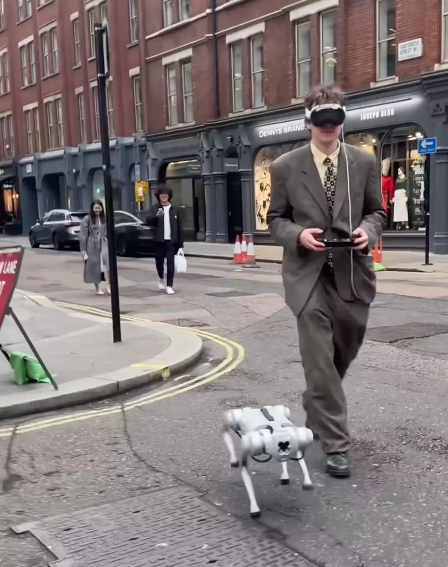 The YouTuber showed off the device in public.