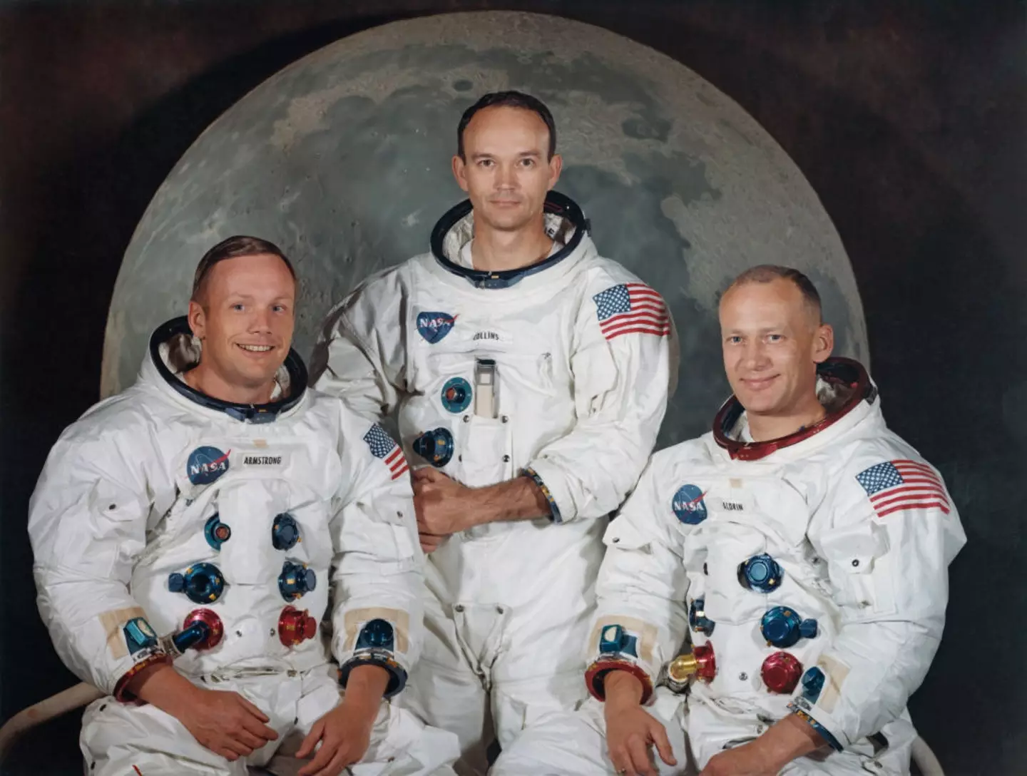 Commander Neil Armstrong, Command Module Pilot Michael Collins and Lunar Module Pilot Buzz Aldrin. ( Space Frontiers/Getty Images)