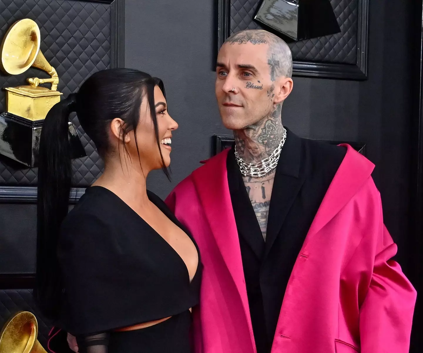 Kourtney Kardashian and Travis Barker.