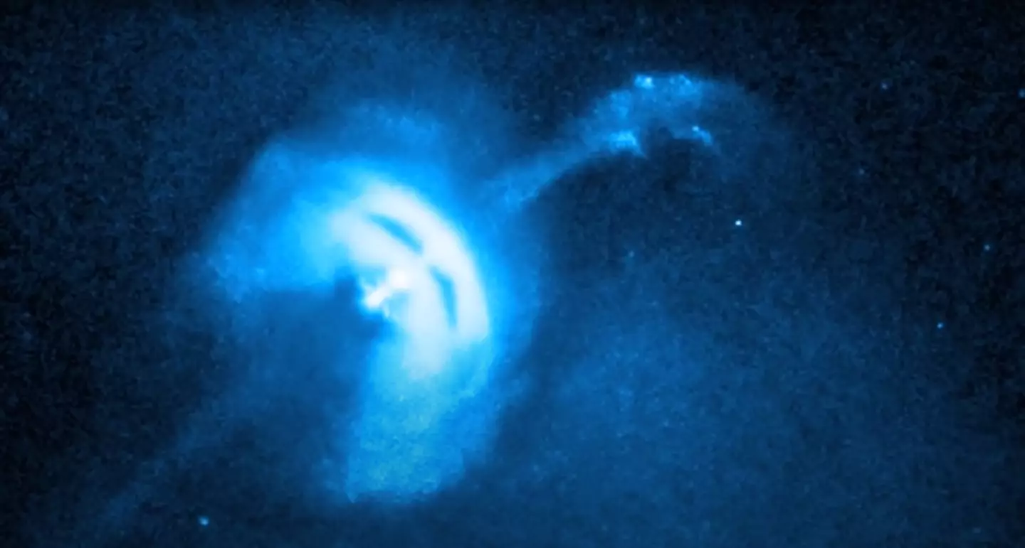 An enormous burst of energy hit the earth from the pulsar.