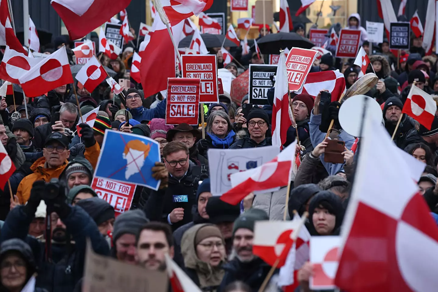 The people of Greenland have made their feelings on the matter very clear (Sean Gallup/Getty Images)