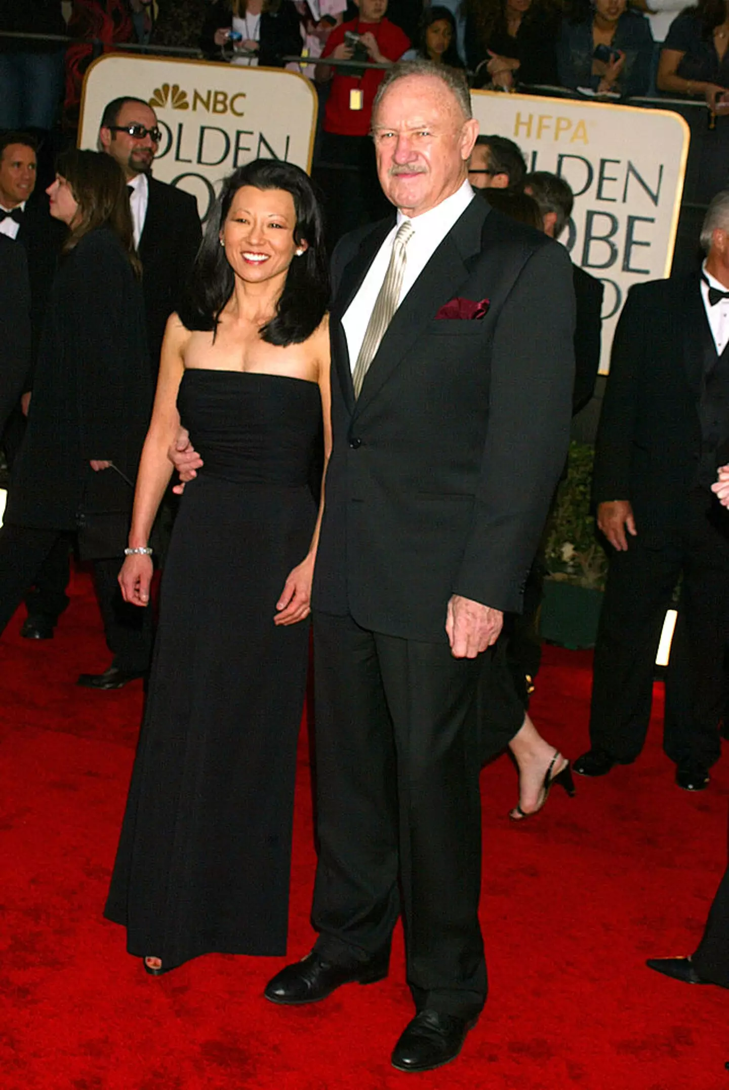 Gene Hackman and wife Betsy Arakawa during the 60th Annual Golden Globe Awards in 2003 (Jeffrey Mayer/WireImage)
