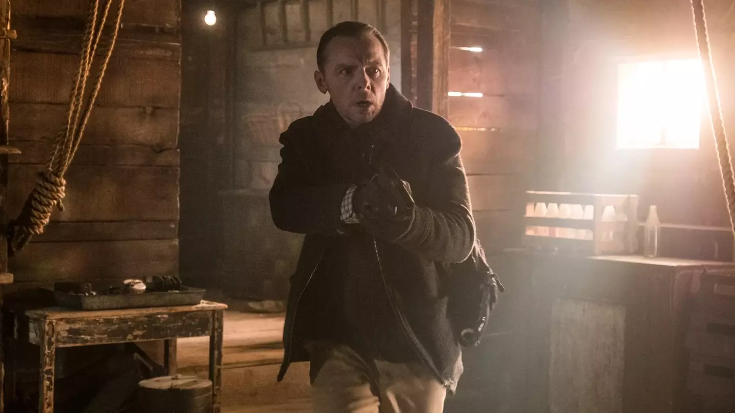 Pegg in Mission: Impossible – Fallout.