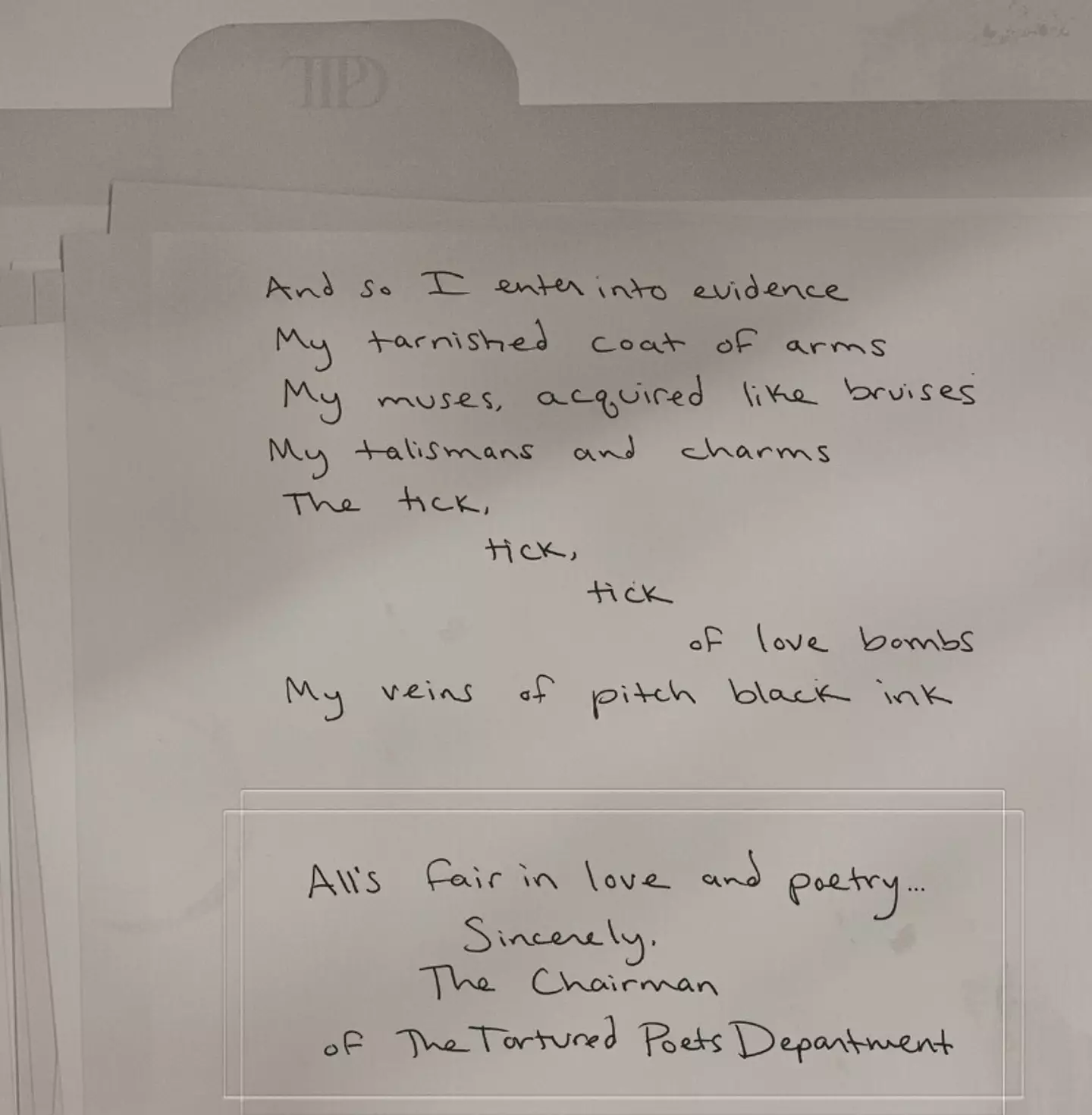 The Tortured Poet's Department album is thought to include songs about Travis Kelce. Instagram/ @taylorswift