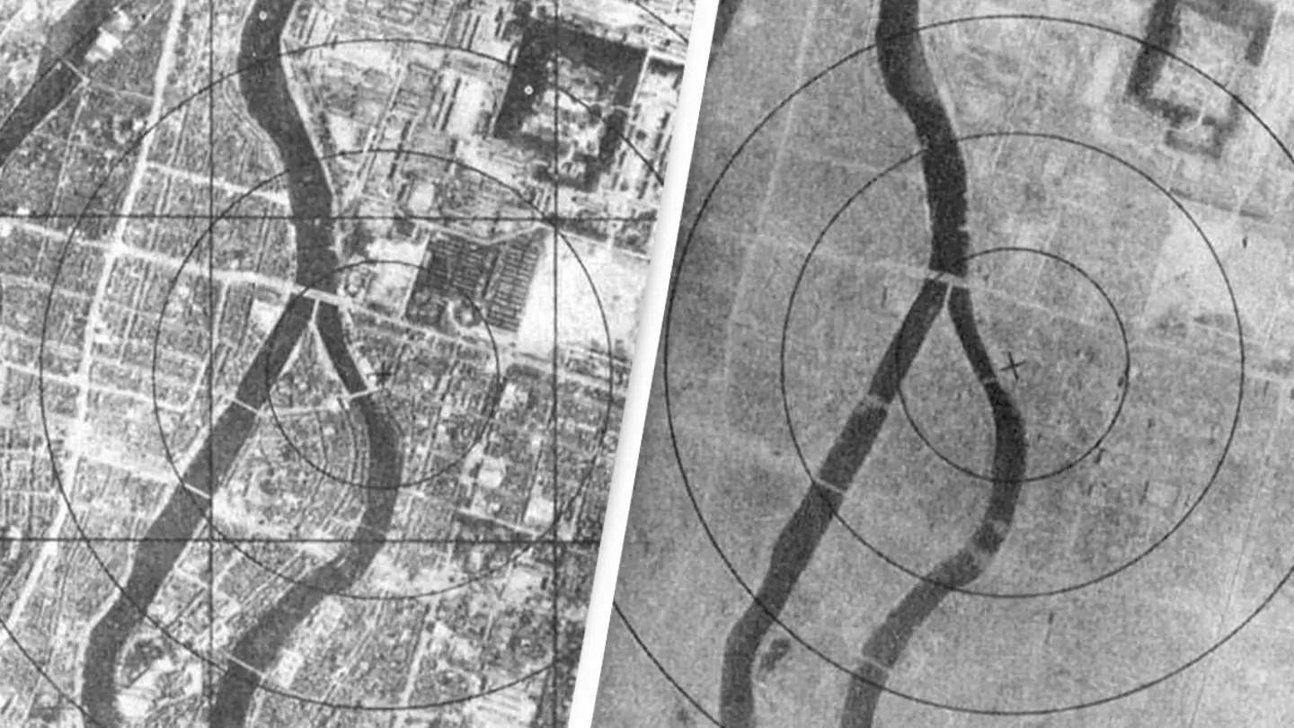 Aerial Photographs Show Hiroshima Before And After The Atomic Bomb In 1945