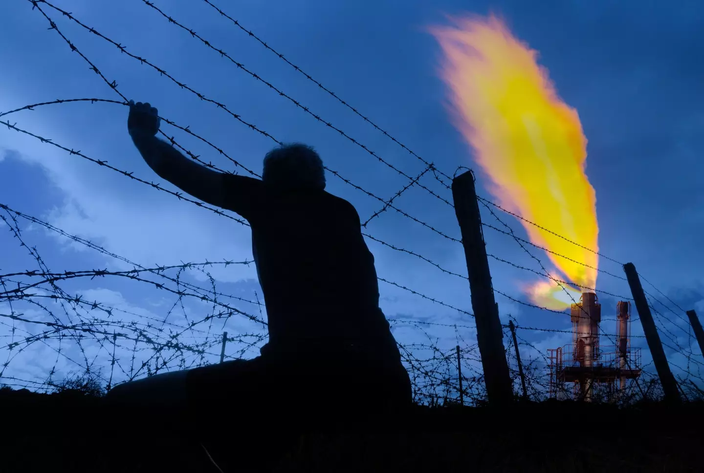 People in Finland can see the flames produced by burning so much gas every day.