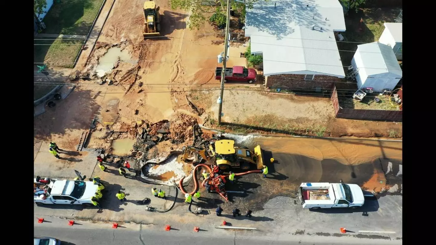 A burst water main in Odessa, Texas, has left thousands without access to water during a heatwave.