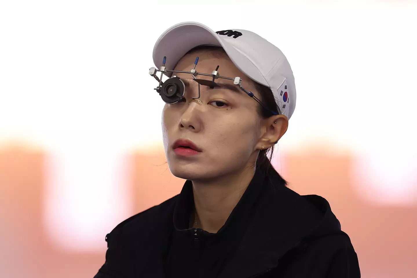 South Korea's Kim Yeji wears a specialist lens (Charles McQuillan/Getty Images)