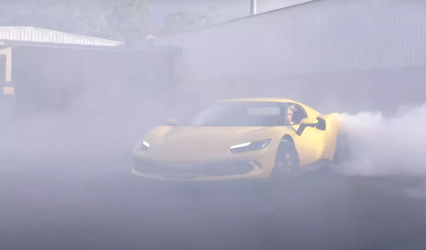 Probably don't do this to a brand new Ferrari.