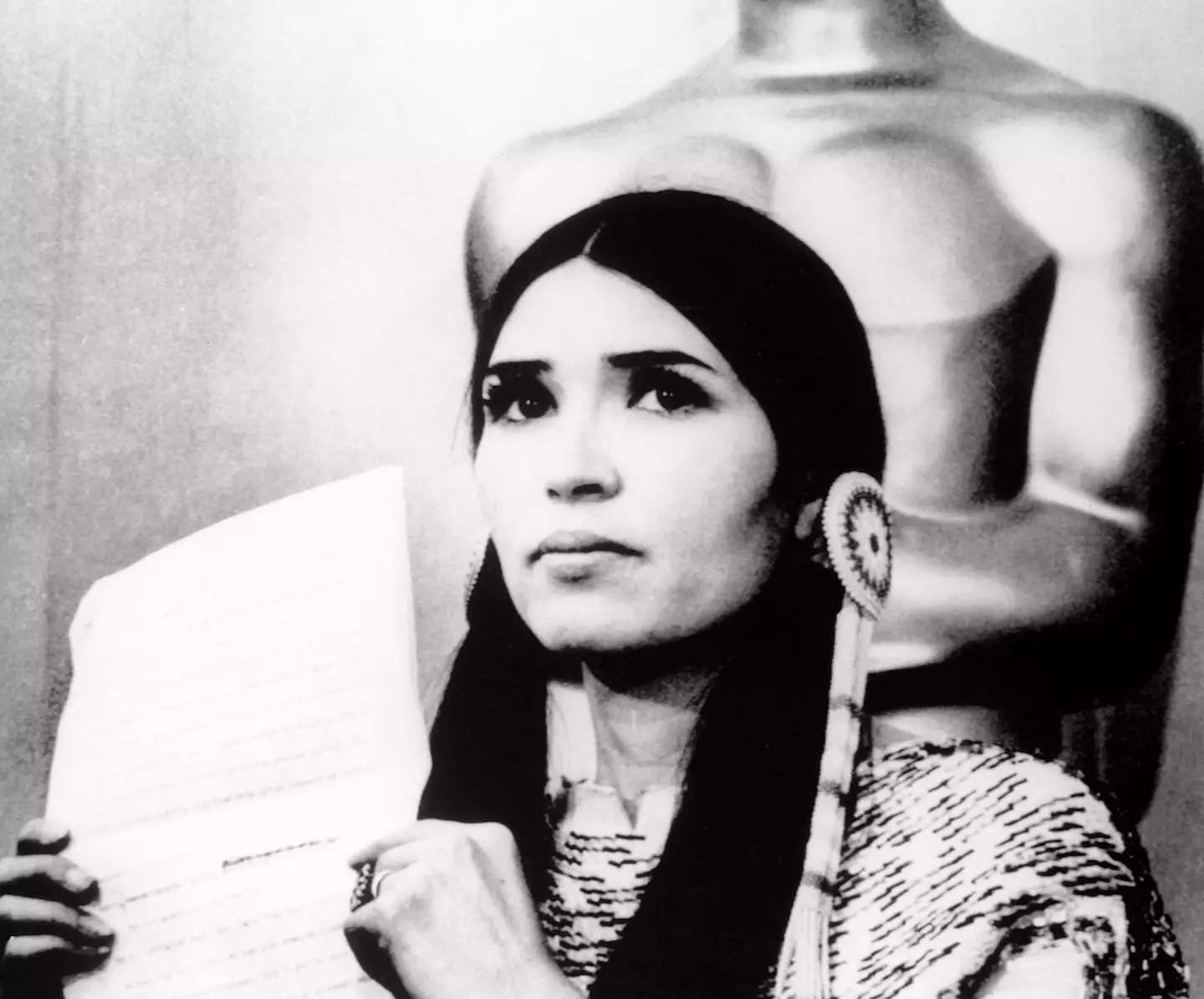 Littlefeather was booed when she appeared on stage.