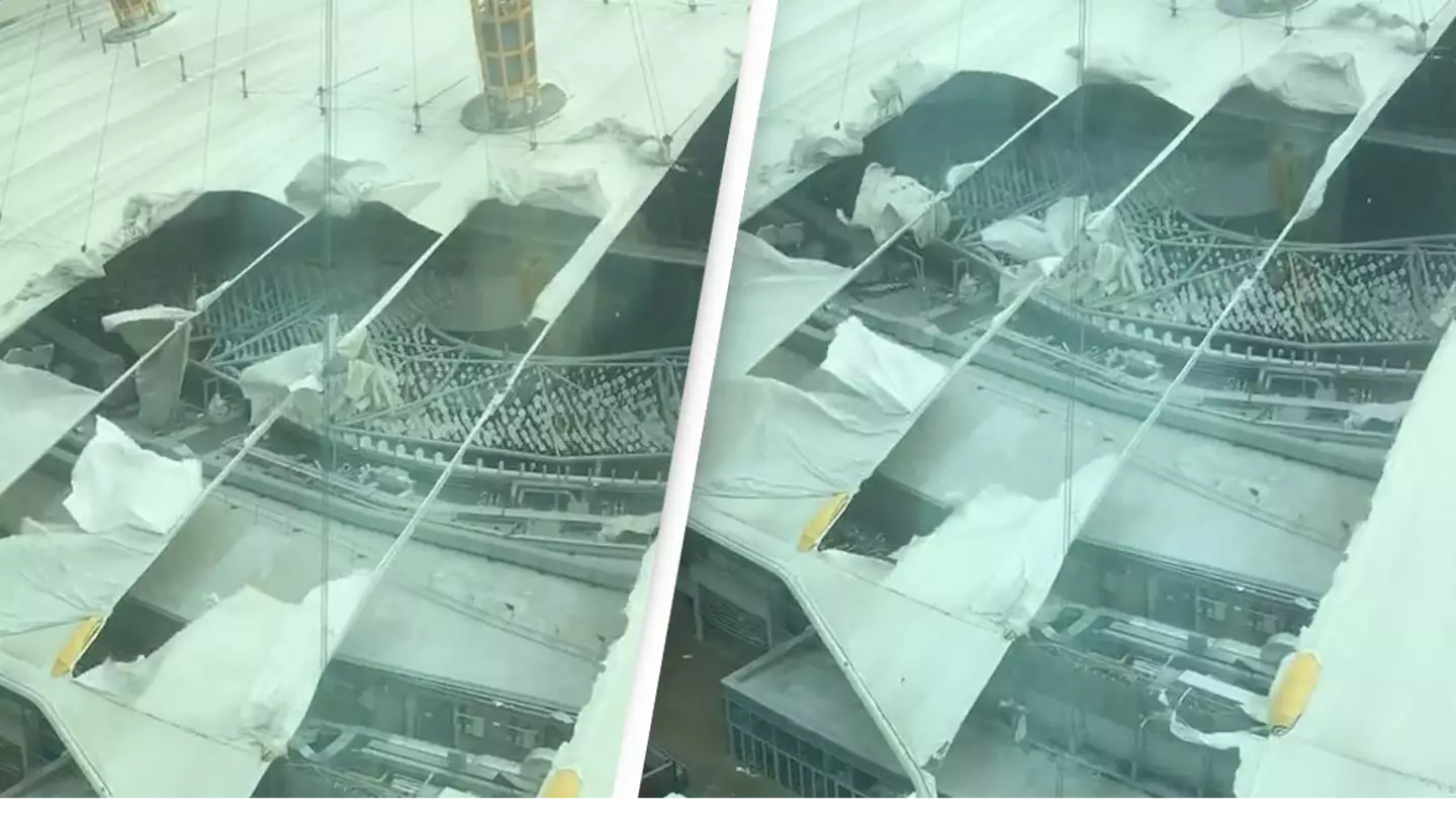 O2 Arena Has Been Devastated By Storm Eunice