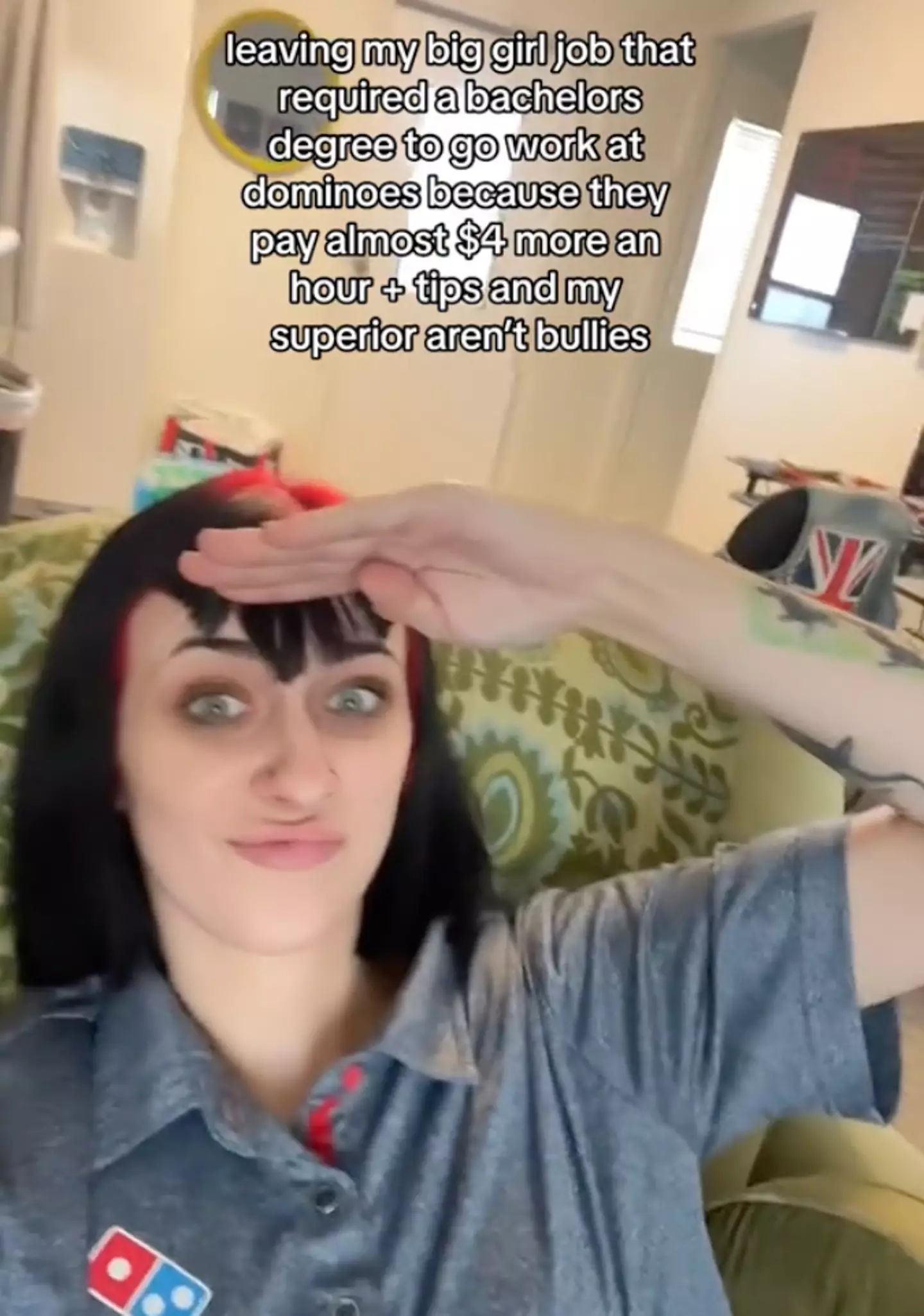 The TikToker posted the short clip online. (@c0rynne/TikTok)