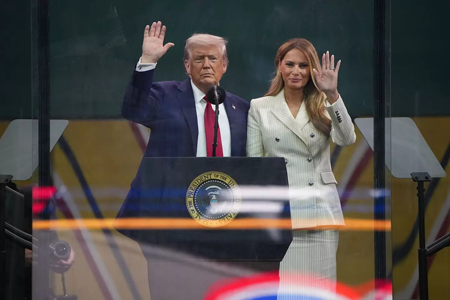 A lip reader has revealed Trump has a nickname for his wife (Andrew Harnik/Getty Images)