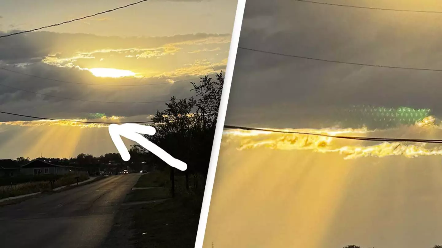 Person captures 'glitch in the matrix' while taking a photo of the sky and no one can explain it
