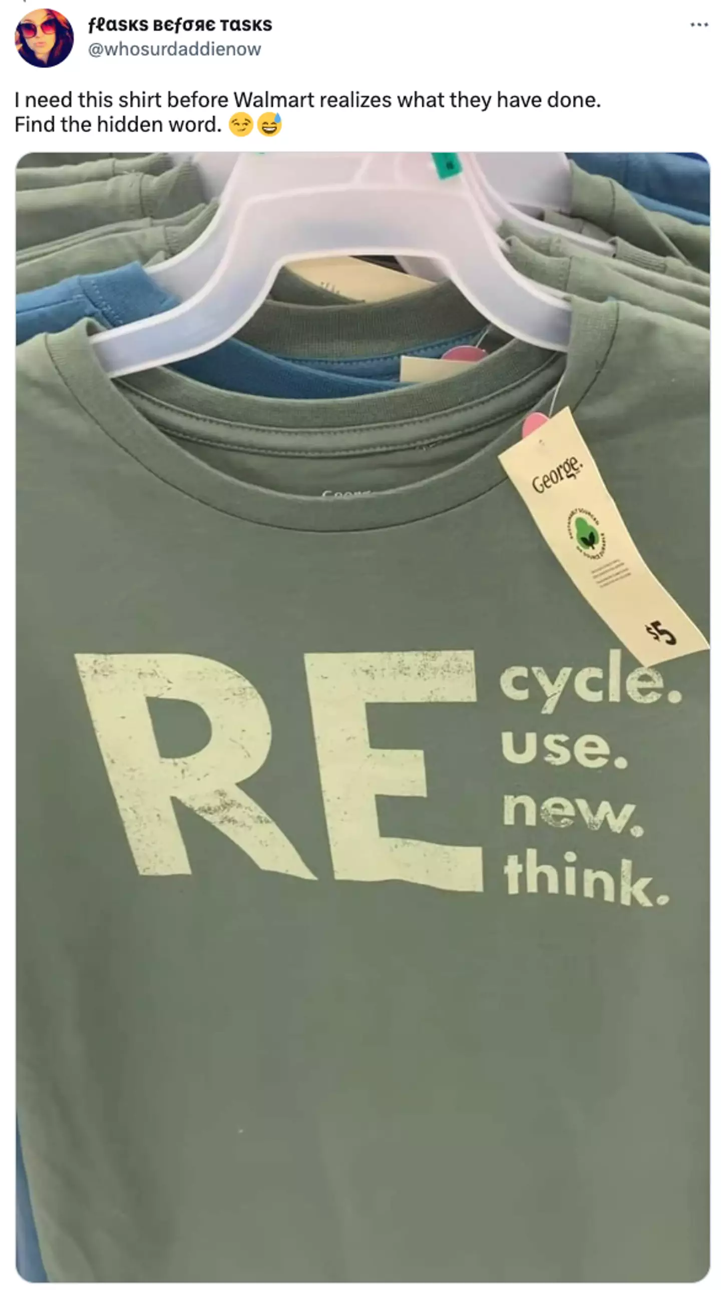The shopper was shocked to see the t-shirt in stores (Twitter)