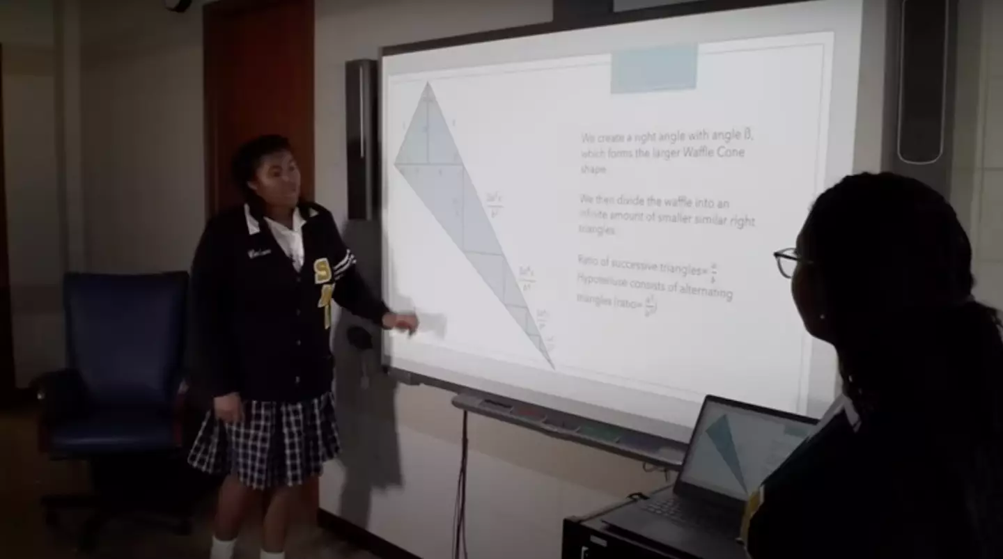 The two high schoolers recently gave a talk about their discovery.