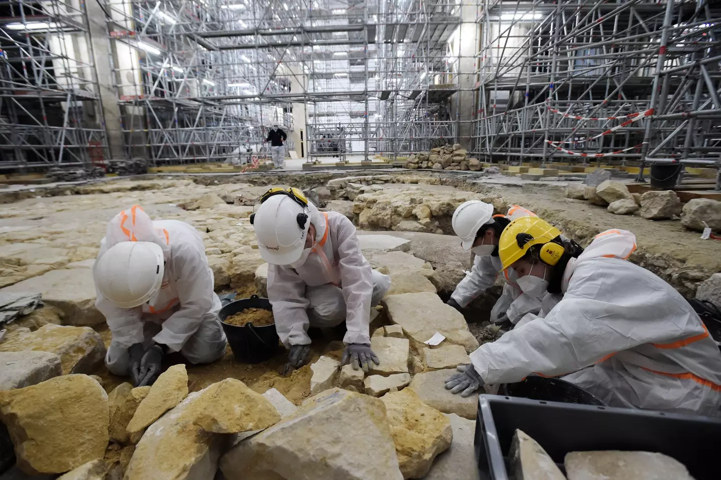 The artefacts were discovered during the restoration of Notre Dame.